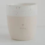 Eulenschnitt Becher aus Steingut - Papa